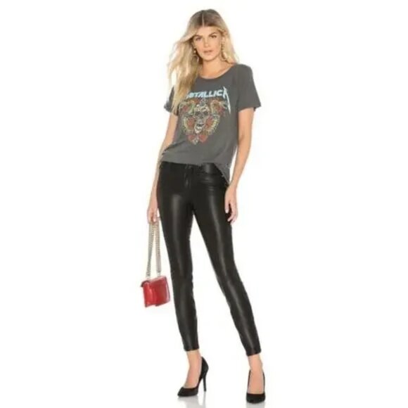 Blank NYC Pants - Blank NYC Vegan Leather Pull‎ On Holiday NYE Chic Skinny Ankle Pants Black